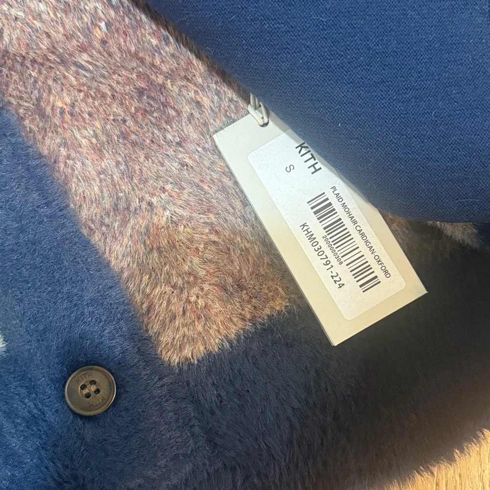 Kith Oxford Mohair Plaid Cardigan Sweater - Picture 3 of 4